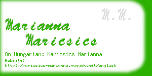 marianna maricsics business card